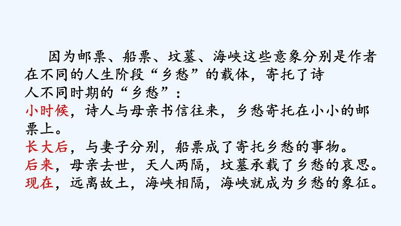 第2课时 活动探究课 任务一 学习鉴赏+《我爱这土地》《乡愁》《沁园春•雪》 《你是人间的四月天》《我看》课件08