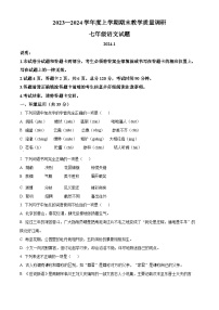 山東省臨沂市蒙陰縣2023-2024學(xué)年七年級上學(xué)期期末語文試題（原卷版+解析版）