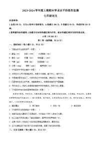 四川省成都市成华区2023-2024学年七年级上学期期末语文试题（原卷版+解析版）