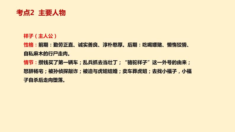 3    七下名著《骆驼祥子》考点梳理（文学常识+主要人物+选择题+精段阅读+读后感）2024年中考语文课件PPT04