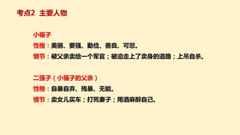 3    七下名著《骆驼祥子》考点梳理（文学常识+主要人物+选择题+精段阅读+读后感）2024年中考语文课件PPT08