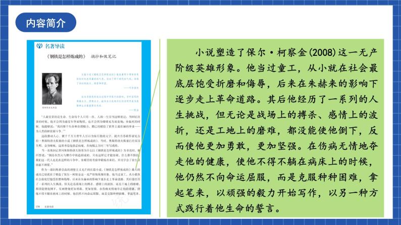 人教统编版语文八年级下册 名著导读：《钢铁是怎样炼成的》摘抄和做笔记课件+教案07