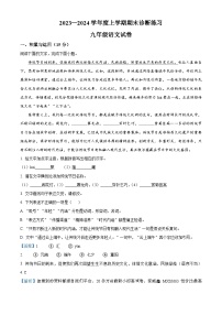 吉林省长春市新区2023-2024学年九年级上学期期末语文试题