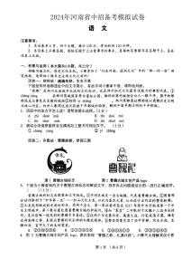 2024年河南省駐馬店市驛城區(qū)中考一模語文試題