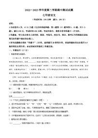 江苏省扬州市宝应县2022-2023学年七年级下学期期中语文试题（原卷版+解析版）