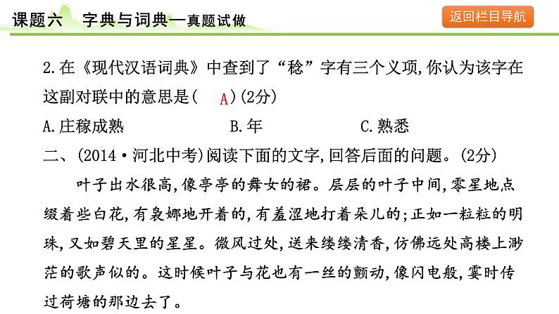 8.课题六 字典与词典课件---2024年中考语文一轮复习第7页