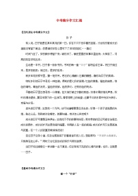 中考语文总复习 专项复习资料 满分作文最新汇总素材