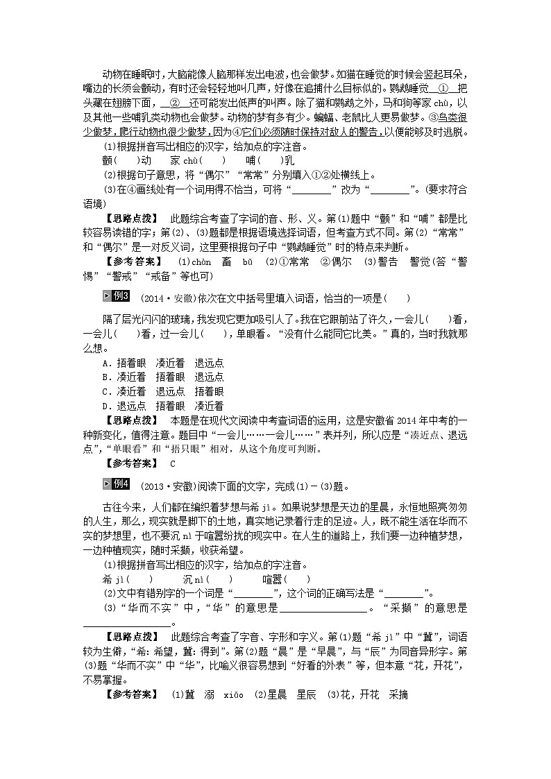 中考语文总复习 专项复习资料 第2讲 字词的音、形、义素材第3页