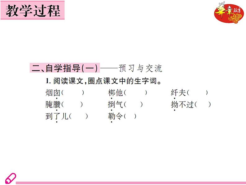 (教案ppt)人教版九年级下册语文同步教案:8《蒲柳人家》(节选)06