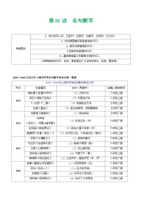 【中考二轮】2024年中考语文【热点·重点·难点】（上海专用）热点练01+名句默写（知识构建）-专练.zip