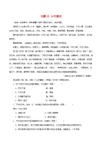 中考语文二轮复习 文言文对比阅读 专题23 小石潭记（含解析）