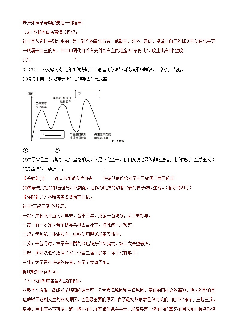 【期中讲练测】统编版七年级下册语文 专题06:名著导读(考点专练).zip02