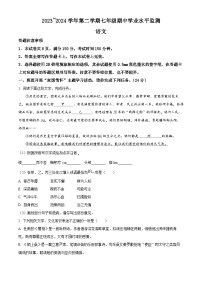江苏省宿迁市泗阳县2023-2024学年七年级下学期期中语文试题（原卷版+解析版）