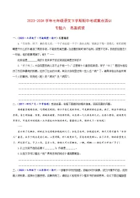 专题06 名著阅读-2023-2024学年七年级语文下学期期中考试重点强训(全国通用)