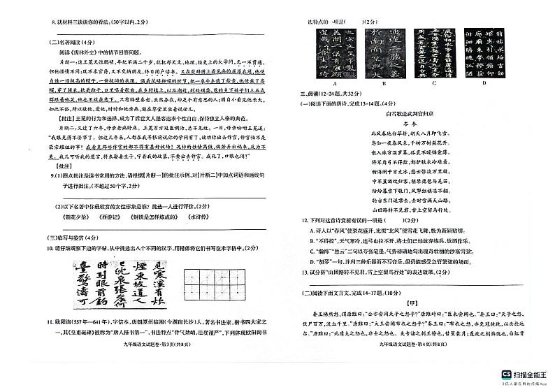 2024年云南省昭通市昭阳区中考一模语文试题02