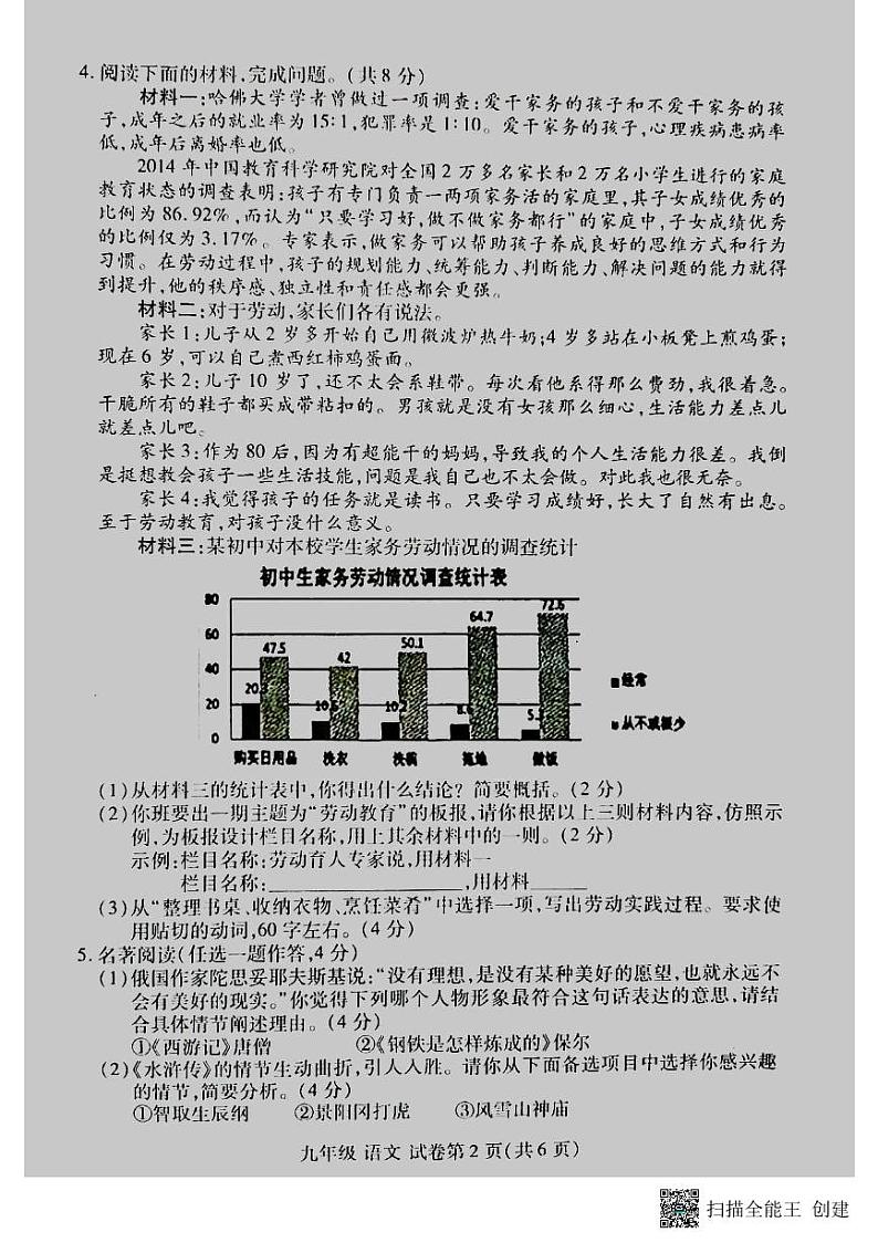 2024年河南省洛阳市洛龙区中考一模语文试题第2页