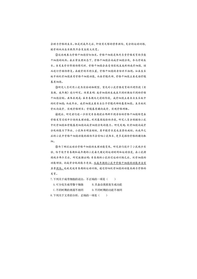 四川省德阳市外国语学校C7班2023—2024学年七年级上学期期末考试语文试题第3页