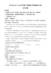 河南省洛陽市洛寧縣2023-2024學年八年級下學期期中語文試題（原卷版+解析版）
