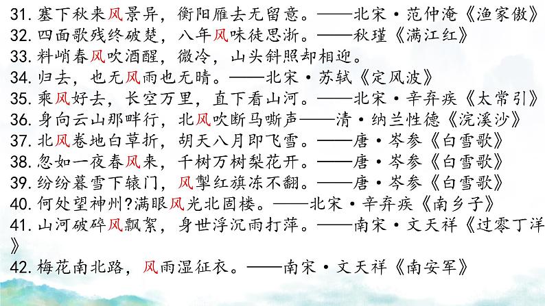 中考语文二轮专题复习:古诗词主题式默写课件PPT08