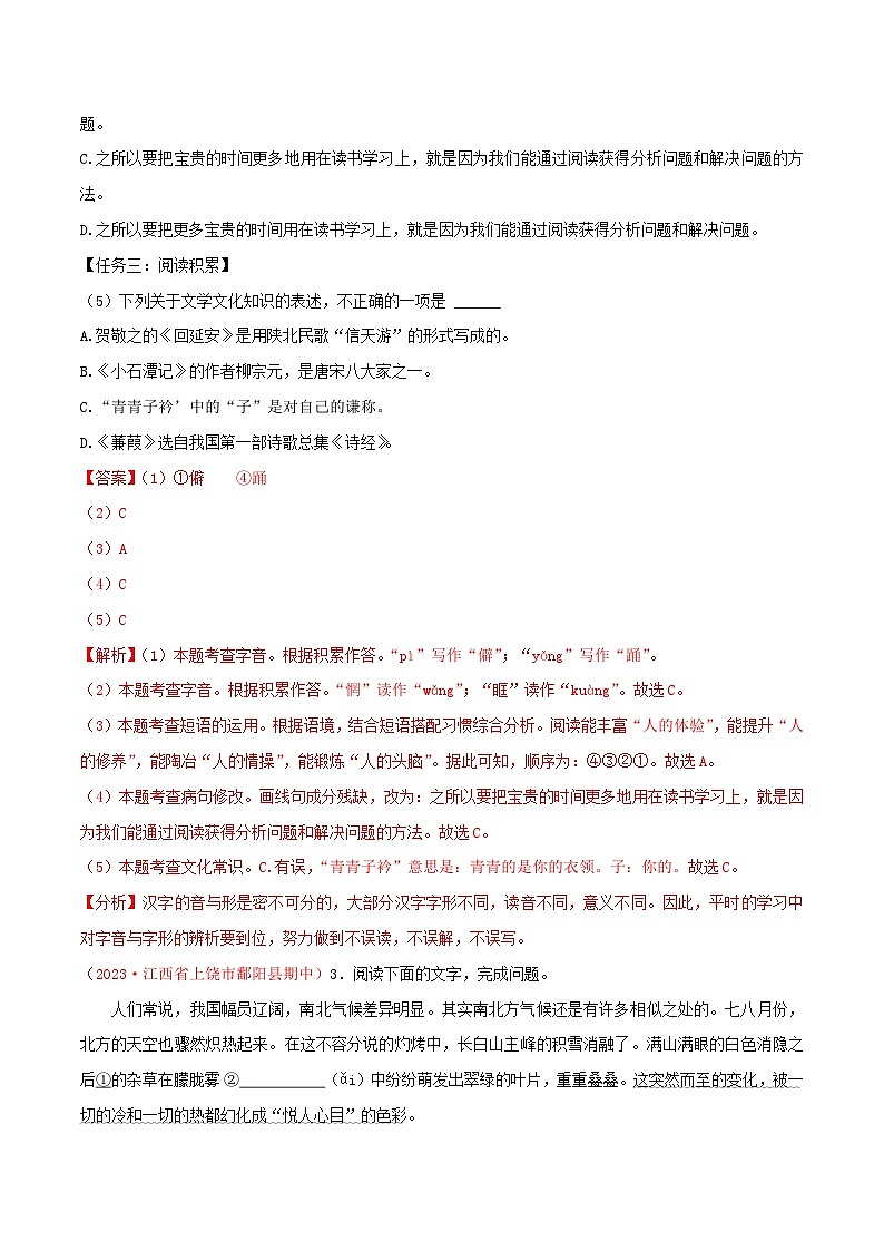 考点05 基础知识综合训练(解析版)第3页