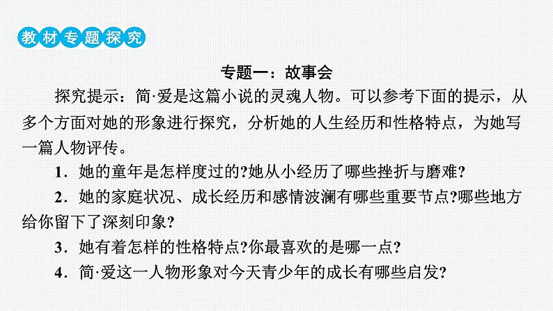 2024年中考语文复习名著综合专题《简 爱》课件第2页