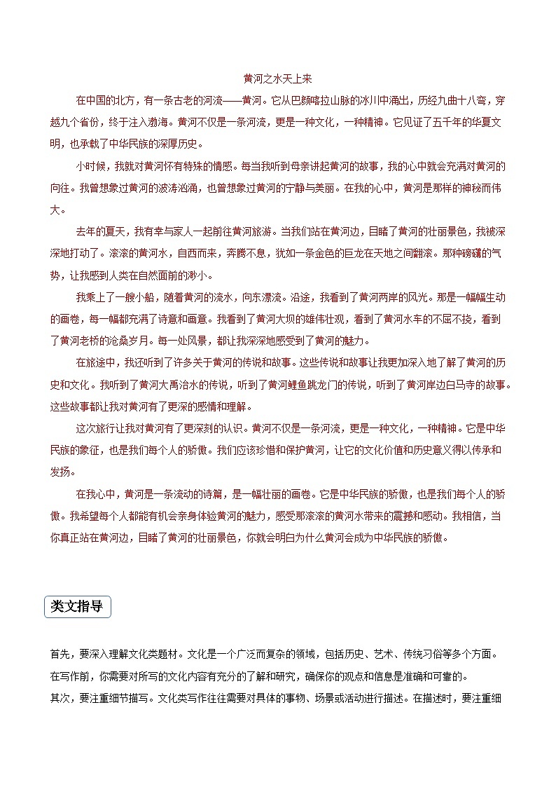 专题11 文化类作文(真题再现+类文指导+类文预测)2024中考语文作文预测及导写(解析版)第2页