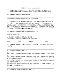 湖南省娄底市涟源市2023-2024学年九年级下学期语文4月期中试卷