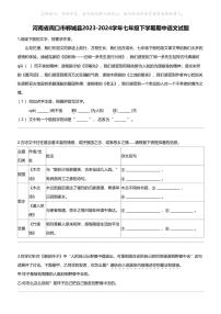 河南省周口市郸城县2023-2024学年七年级下学期期中语文试题