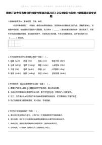 黑龙江省大庆市杜尔伯特蒙古族自治县2023-2024学年七年级上学期期末语文试题