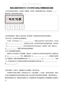 黑龙江省哈尔滨市2023-2024学年七年级上学期期末语文试题