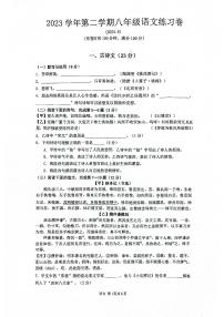 上海市奉贤区2023-2024学年八年级下学期6月期末语文试题
