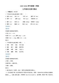 陕西省宝鸡市渭滨区2023-2024学年七年级下学期期中语文试题
