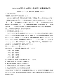 2023-2024学年七年级第二学期语文期末模拟试卷及答案
