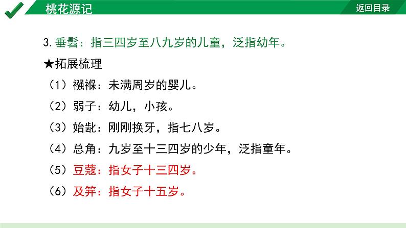 2024成都语文中考试题研究备考 古诗文阅读 专题一 文言文阅读 桃花源记“三行对译”(讲)【课件】第5页