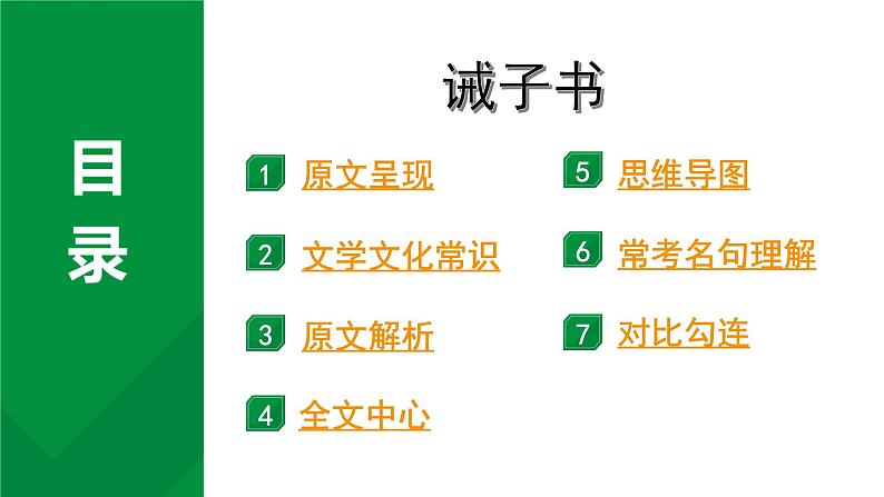 2024成都语文中考试题研究备考 古诗文阅读 专题一 文言文阅读 诫子书“三行对译”(讲)【课件】第1页