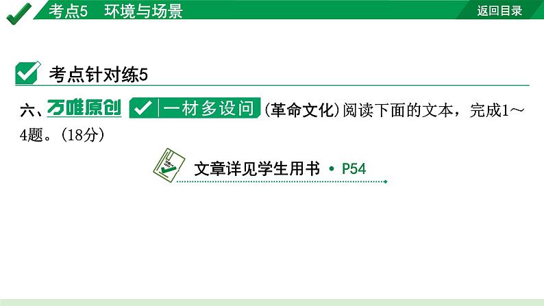 2024成都语文中考试题研究备考专题二 记叙文(含文学作品)阅读 小说 考点5 环境与场景【课件】第6页