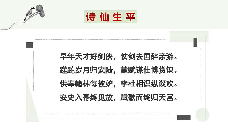 2024成都中考语文备考 李白诗六首整合复习 (课件)第2页
