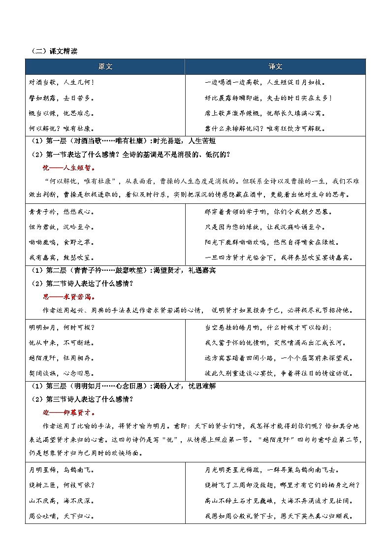 专题10 同步讲义:《短歌行》新课预习-初升高语文暑假衔接(教师版+学生版)03