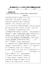 浙江省嘉兴市2022-2023学年八年级下学期期末语文试卷(含答案)