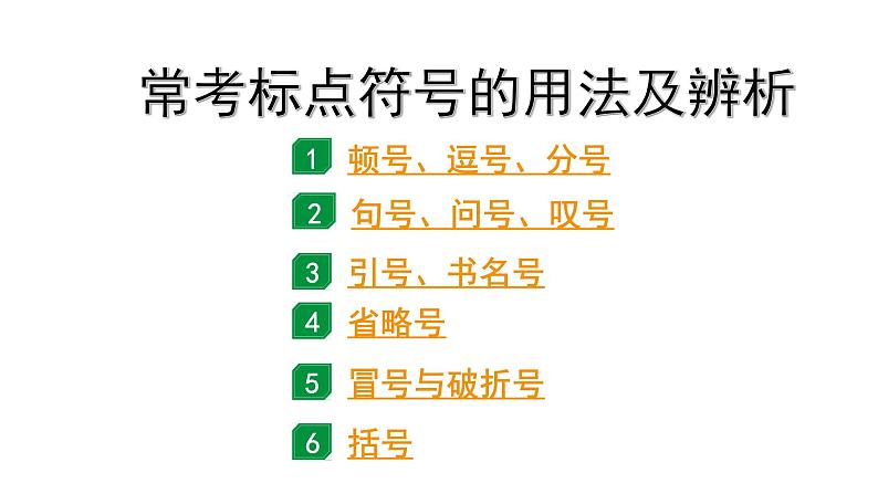 2024年四川中考语文二轮复习 常考标点符号的用法及辨析考点突破集训(课件)第1页