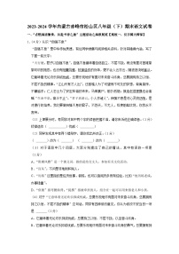 内蒙古赤峰市松山区2023-2024学年八年级下学期期末语文试卷