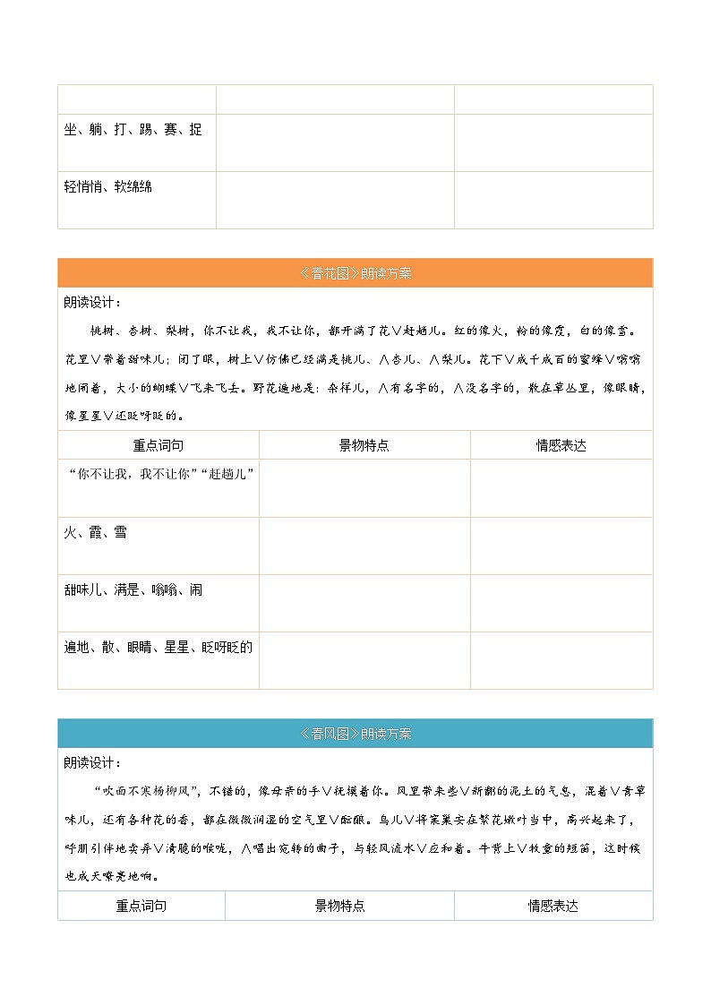 1.3 第1课《春》以声绘景抒美情(任务单)-【大单元教学】2023-2024学年七年级语文上册同步备课系列(统编版)第2页
