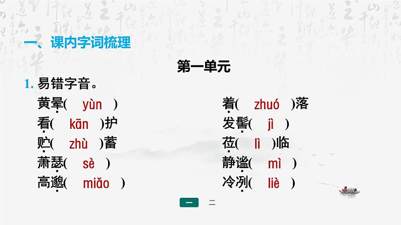 【新教材】统编版(2024)七年级上册语文期末复习:专题一 字音 字形 课件02