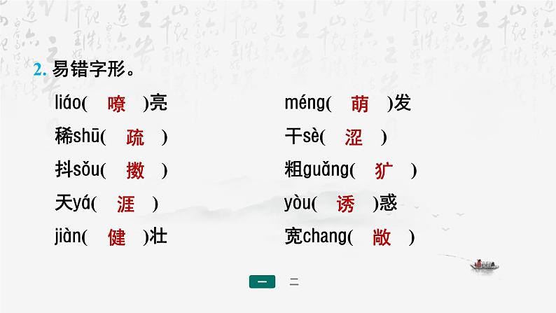 【新教材】统编版(2024)七年级上册语文期末复习:专题一 字音 字形 课件04