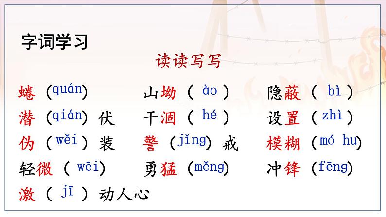 五四制六年级语文上册 第2单元 9 我的战友邱少云 PPT课件+教案06