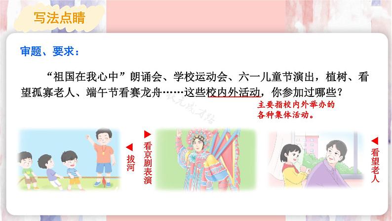 五四制六年级语文上册 第2单元 写作:多彩的活动 PPT课件+教案02