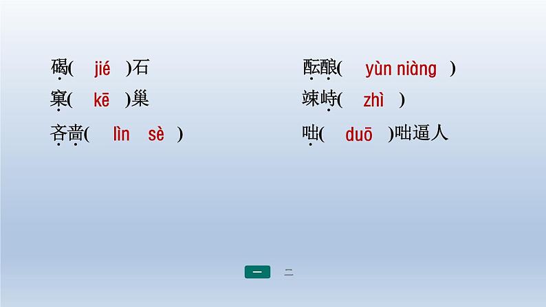 2024七年级语文上册期末专题训练一字音字形习题课件(部编版)第3页