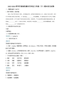 甘肃省张掖市甘州区2023-2024学年八年级下学期期末语文试题（解析版）