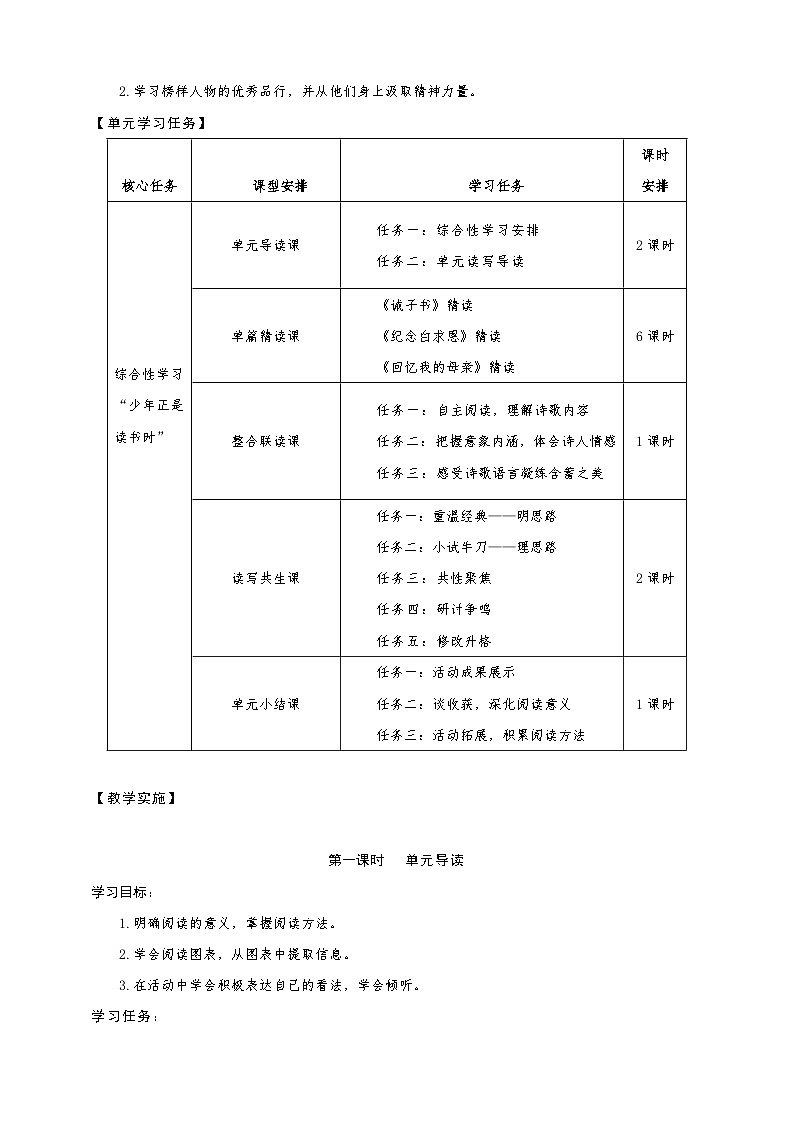 统编版语文(2024修订版)七年级上册第四单元大单元设计(教学设计+课件+学习任务单)03