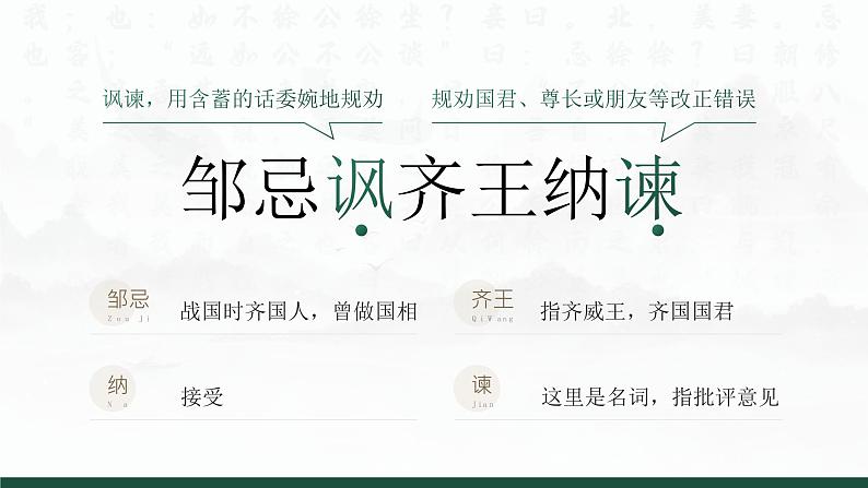 部编版九年级语文下册第21课《邹忌讽齐王纳谏》优质课件03